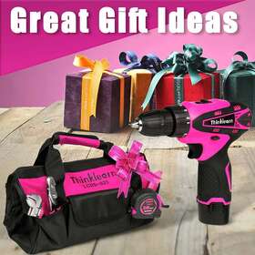 Tl0007 Thinklearn Pink Set 137 Piece Hand And Power Tool With 12v Cordless Drill