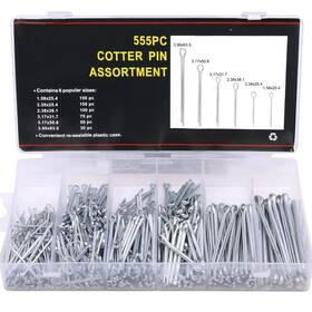 Thsgivingstore 739642745368 555pcs 304 Stainless Steel Cotter Pins Assortment Kit Split Clip Key Fas