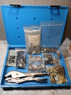 T3-10t Time Saver Tool Corporation Vintage Tools Deluxe Heavy Duty Clinch Fast Kit With Metal Anvils