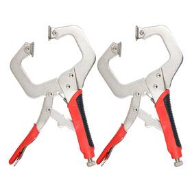 Tim-1733071-634288-unr Timunr 2pcs 11 Inch Locking C Clamps With Swivel Pads Alloy Steel S