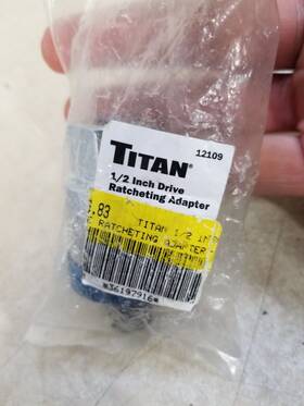 12109 Titan 1/2-inch Drive Ratcheting Breaker Bar Adapter