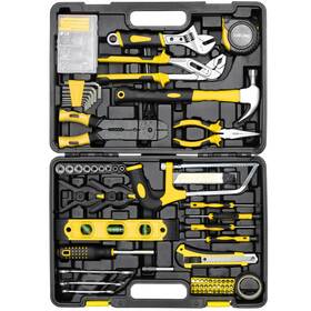 Tlgreen 642135242353 218 Piece Tool Kit Set Mechanics Portable Box With Saw Adjusta
