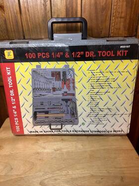 55197 Tool Exchange 100 Piece 1/4and 1/2 Inch Drive Kit Inc.#55197
