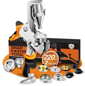 Ak30 Toolhoper Snap Fastener Tool Kit With Canvas 220 Pcs Boat Co