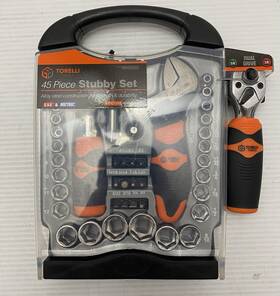 Inv00503 Torelli Tools New Wrench And Socket Stubby Set 45 Pieces Sae Metric Alloy Steel