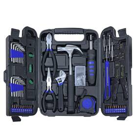 Torin 850038812126 129 Piece Tool Set Household Repair Kit With Plastic Toolbox S2 St
