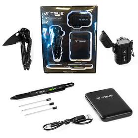 Tru-com-0001 True Edc Essentials Kit Smartknife Plasma Lighter Power Bank Scrybe