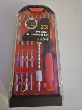 E272-06 Tuff Work 23-piece Precision Screwdriver Set Red Black Hard Case Extension Rod