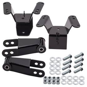 Az63zm Tuningsworld 4 Inch Lowering Spring Shackle And Hanger Kit For Chevy Gmc C10 1973-1987 2wd