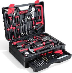 Tverim 445024250278 Tool Set- 412 Piece Home Repair/auto Kit Storage Organizer With Drawers T