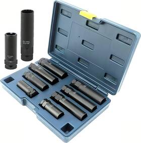 Tv-cg1786 Tvwvt 8 Piece Spline Lug Nut Socket Set Sae And Metric Wheel Lock Removal Kit For Re