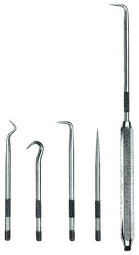 Ullman 032513100243 4-piece Hook And Pick Set With Vinyl Case