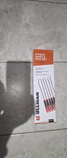 Ullman Chp6-lp 6-piece Hook And Pick Set 9-3/4 In With Nylon Pouch