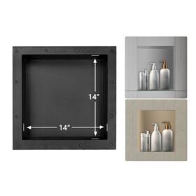Ugsn1717 Uni-green Ready Tile Shower Niche Shelf 17 Inch X17 Inside 14 X14 With Texture - Single S