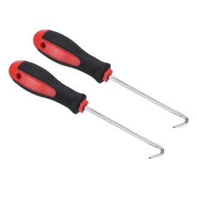 Uxcell 703820583042 2pcs O-ring 90 Hook 150mm Oil Seal Gasket Precision Puller Remover Tool Red
