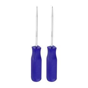 Uxcell 767153016073 2pcs Straight Pick Hook 135mm Chrome Vanadium Steel Tpr For O Rings Blue