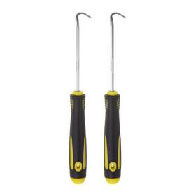 Uxcell 767153016110 2pcs 45 Degree Picks 165mm Zinc Alloy Rubber For O Rings Black Yellow