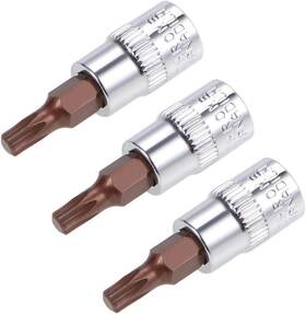 A19080900ux0291 Uxcell 3pcs 1/4 Drive X T20 Torx Bit Socket S2 Steel Bits Cr-v Sockets 38mm Use