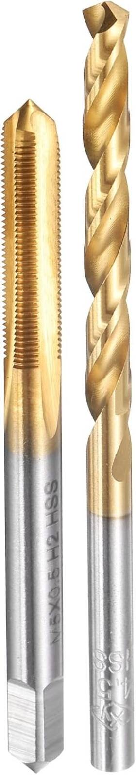 A25010600ux2314 Uxcell Tap And Drill Bit Set 1pcs M5 X 0.5 Metric Straight Flute Thread Screw T
