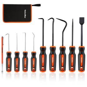 Valuemax 820909778615 10-piece Precision Hook And Pick Set With Scraper Magnetic Telescoping
