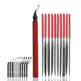 Dtr10f Vastools Deburring Tool Kit 10pcs Needle File Metal Handle For Re