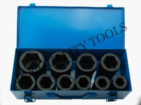 10-so Vct 716407034349 1 Inch Drive Deep Impact Socket Set Metric Crv 6-point 22mm - 50mm