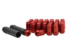 Vw-ln-6121red-24 Venum Wheel Accessories 2ky 24 Pc Red M12x1.5 Tuner 6 Spline Lug Nuts With Locking Feature Two Removal S