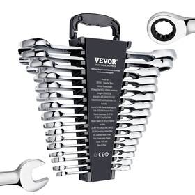 Vevor 197988084938 Combination Wrench Set 16-piece Metric 8 Mm To 24 With Organizer Rack