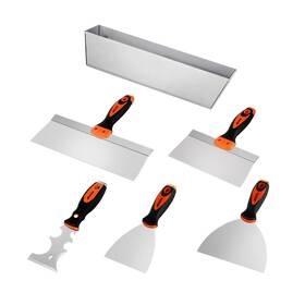 Vevor 197988091462 6pcs Drywall Knife Set Stainless Steel Paint Scraper Putty 3ftft 4ftft
