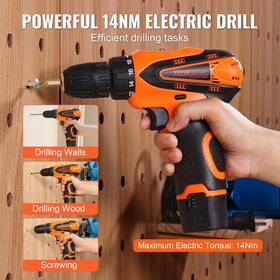 Vevor 197988219460 146-piece Household Hand Tool Set With Electric Drill And Storage Case - Per
