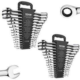 Vevor 197988997665 Combination Wrench Set 30 Pcs Sae 1/4 Inch To 1 Metric 8mm 24mm Organizer Rack