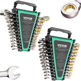 Vevor 197988998754 Combination Wrench Set 24-piece Ratcheting With Organizer Rack