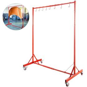 Vevor 742521699805 Painting Rack 5ft-7ft Adjustable Height Automotive Paint Stand 8 Hooks A