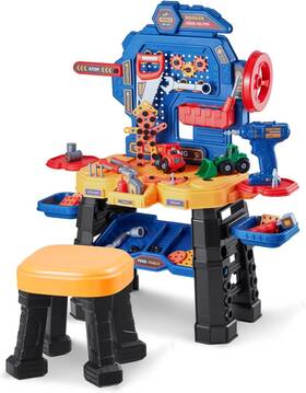8031 Vevor Kids Workbench 181 Pcs Tool Bench With Realistic Tools And Electric Drill