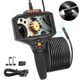 Vevor 840281567140 Triple Lens Borescope 5 Inch Ips Screen Inspection Camera With Lights 8x Zoo