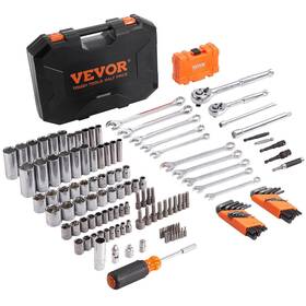 Vevor 840349927800 Mechanics Tool Set And Socket 1/4 Inch 3/8 Drive Deep Standard S