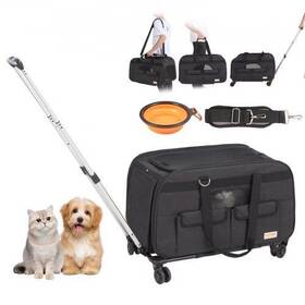 Cwlgxhs35lbsibg1wv0 Vevor Cat Carrier With Wheels Rolling Pet Telescopic Handle And Should