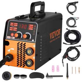 Dhjwqshmigtigbkdnv1-0726 Vevor Us Mig Welder 130a Flux Core 3 In 1 Combo Mma/mig/lift Tig Machi