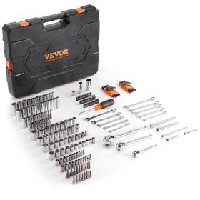 Jxgj143812sae8dwq Vevor Mechanics Tool Set And Socket 1/4 Inch 3/8 1/2 Drive Deep Standard