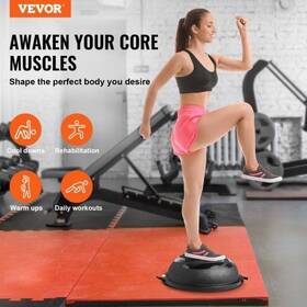 Phxlq64cmklwr0jdgv0 Vevor Half Exercise Ball Trainer 26 Inch Balance Stability 1500lbs Capacity
