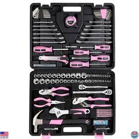 B0d3g1fqnw Visit The Fastpro Store 225-piece Pink Tool Set Sae And Metric Hand Tools For Home Auto Repair