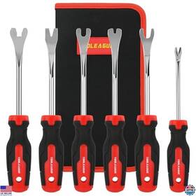B0d3dw23mk Visit The Tooleague Store 6pcs Auto Upholstery Trim Removal Tool Set With Storage Bag And Fastener Remover