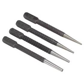 5801808 Vulcan Tools Nail Punch Set 4pc 4-piece Alloy Steel Blackened Black