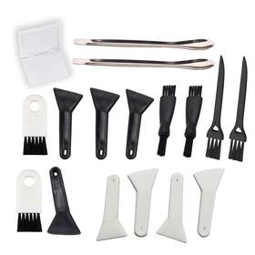Waxkri 744678274072 Scrapers Brushes And Spoons Kit For Herb Grinder 8 Pcs 6 3 Types Of 2 A Storage