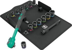 05005530001-8100 Wera 013288227980 Sb 12 Zyklop Comfort Ratchet Set Reversing Lever 3/8 Inch Dr