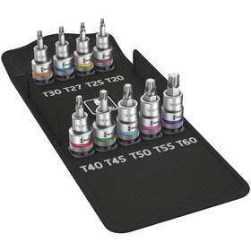 05004202001 Wera 8767 C Torx Hf 1 Zyklop Bit Socket Set 1/2 Inch Drive 9 Pieces