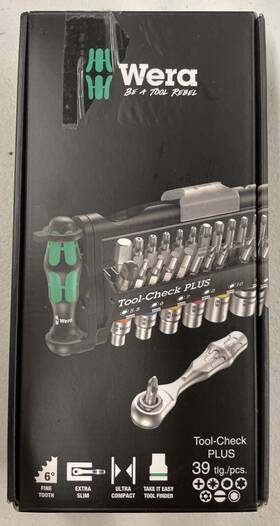 05073220001 Wera Tool-check Plus 39 Piece Bits Assortment With Ratchet Metric. New Open-box