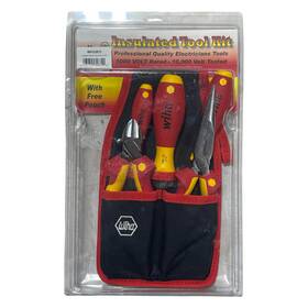 Wiha 084705328720 5 Piece Insulated Pliers Cutters And Screwdriver Set 32872
