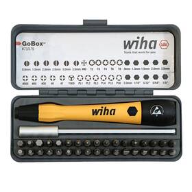 Wiha 084705759791 75979 36 Piece Gobox Electronics Esd Precision Micro Bit Set