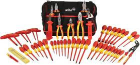 32874 Wiha Insulated Tool Set With Pliers Cutters Nut Drivers Screwdrivers T
